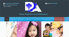Desktop Screenshot of parkerpediatrics.com